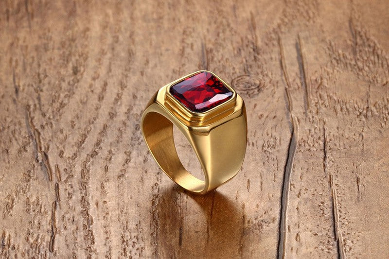 Personalized Diamond-studded Titanium Steel Ring