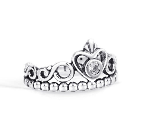 925 Sterling Silver Crown Ring - Málle