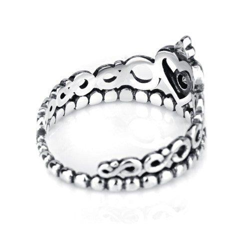 925 Sterling Silver Crown Ring - Málle