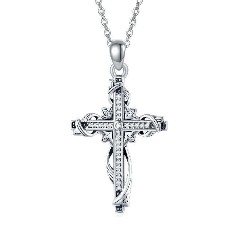 925 Sterling Silver for Women Cross Pendant Cross Jewelry Cross Necklace - Málle