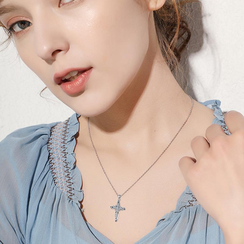 925 Sterling Silver for Women Cross Pendant Cross Jewelry Cross Necklace - Málle