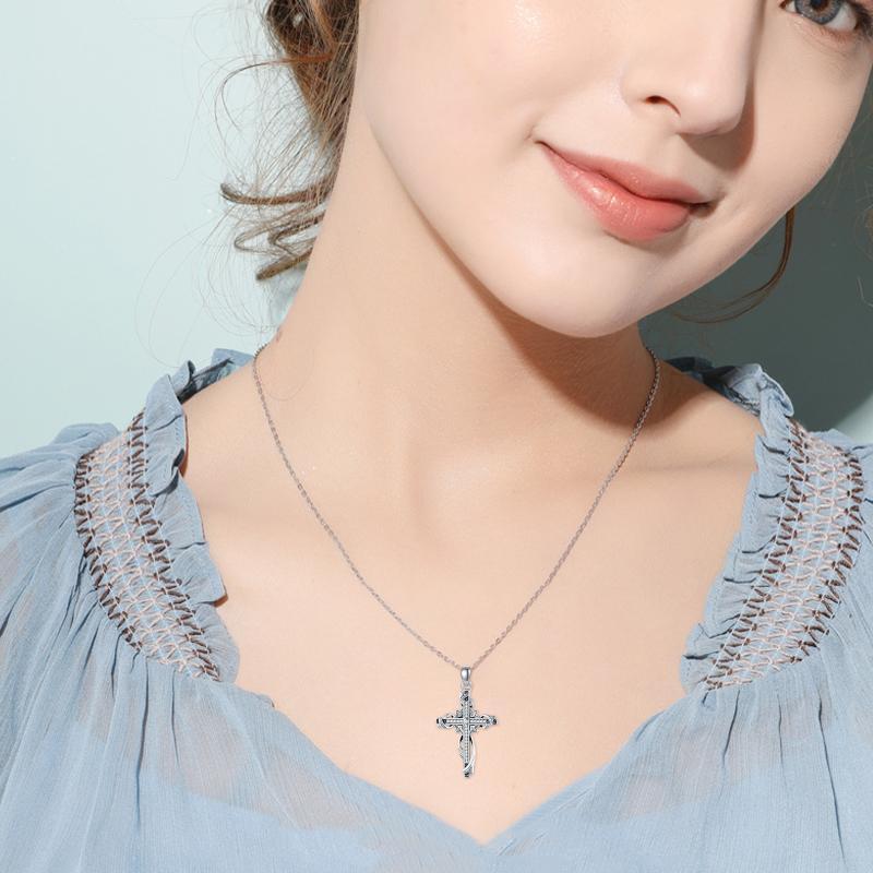 925 Sterling Silver for Women Cross Pendant Cross Jewelry Cross Necklace - Málle