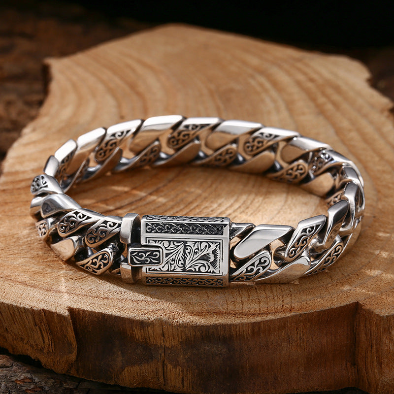 Tangcao Pattern 925 Sterling Silver Bracelet