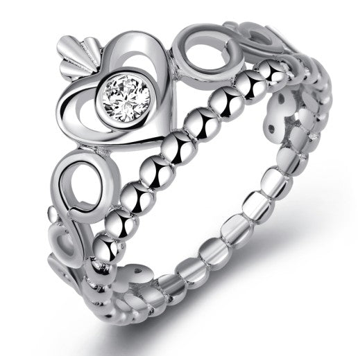 925 Sterling Silver Crown Ring - Málle