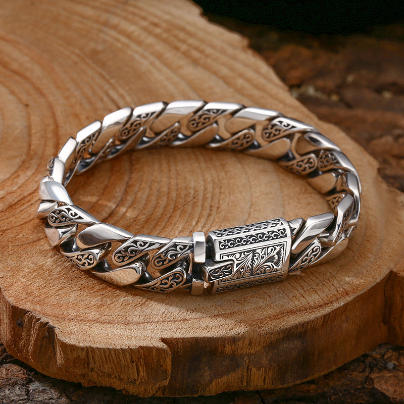 Tangcao Pattern 925 Sterling Silver Bracelet