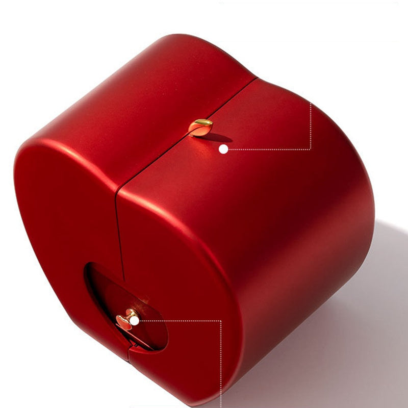 Fashion Jewelry Box Red Apple Christmas Gift Necklace Eternal Rose For Girl Mother's Day Valentine's Day Gifts With Artificial Flower Rose Flower Jewelry Box - Málle