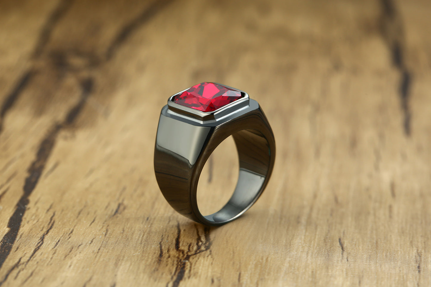 Personalized Diamond-studded Titanium Steel Ring
