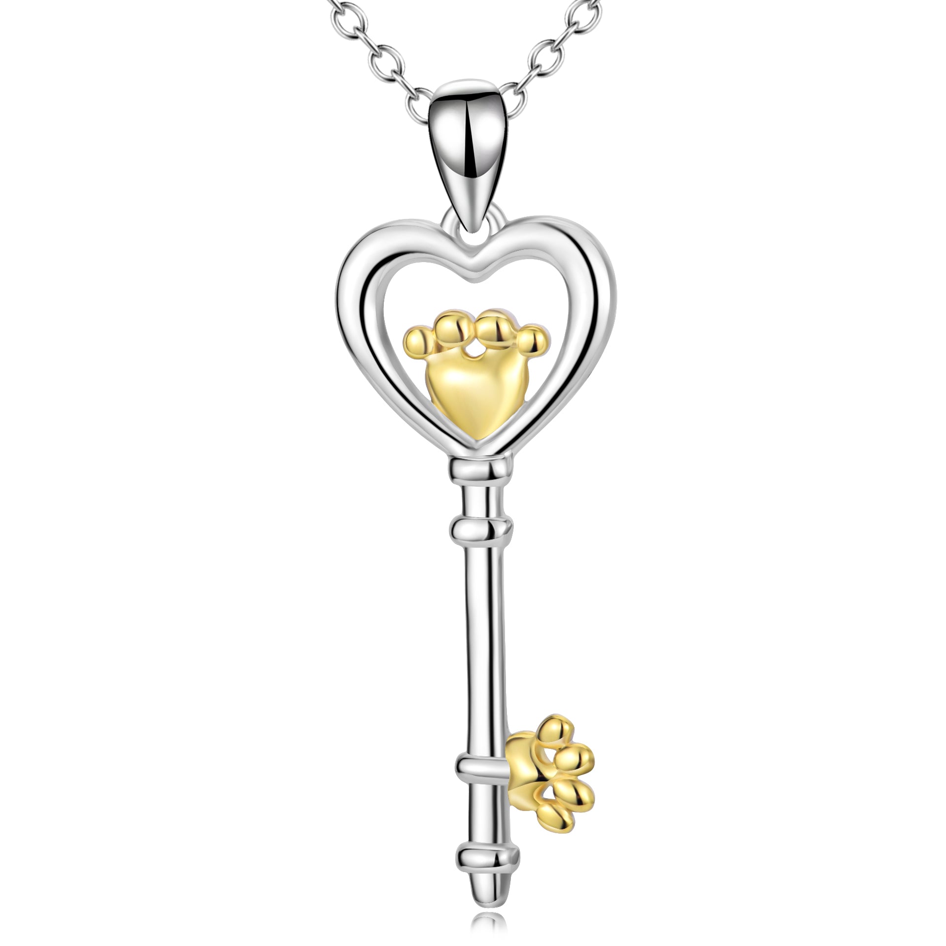 Key Pendant 925 Silver Necklace - Málle