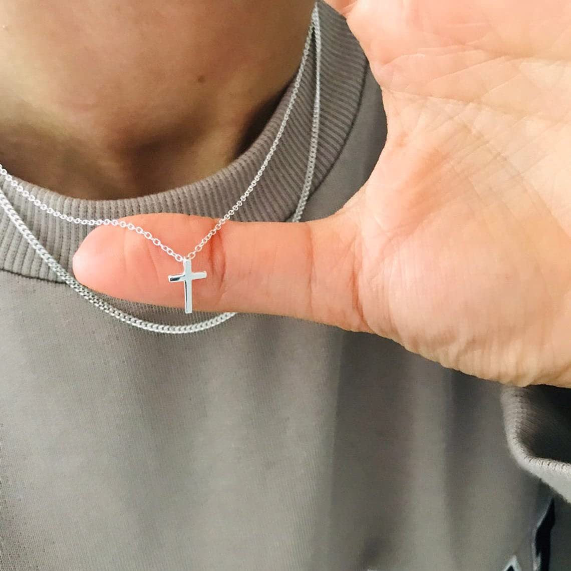 Stainless Steel Cross Pendant Necklace - Málle