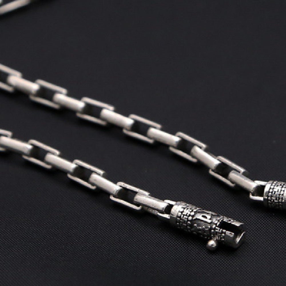 Pure Thai Silver Checkered Necklace - Málle