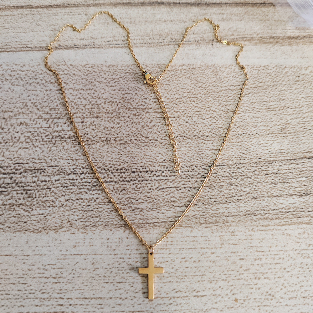 Stainless Steel Cross Pendant Necklace - Málle