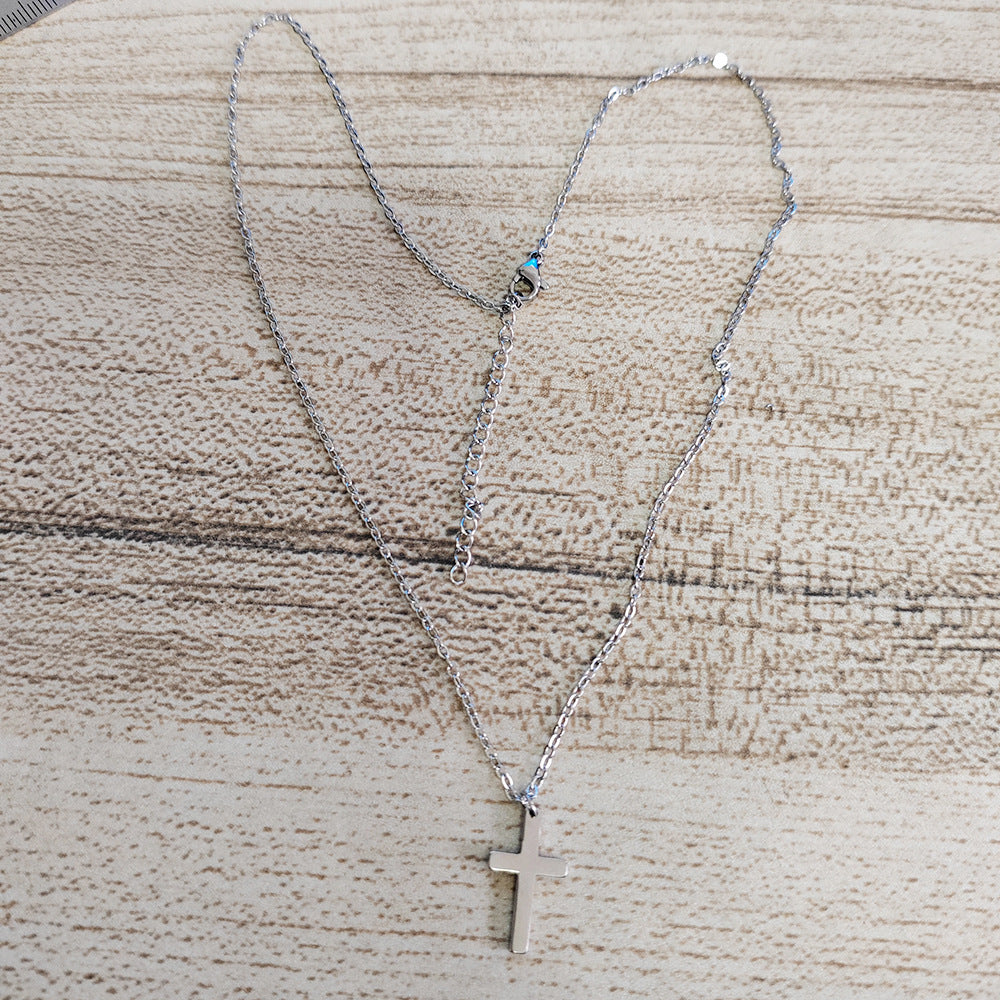 Stainless Steel Cross Pendant Necklace - Málle