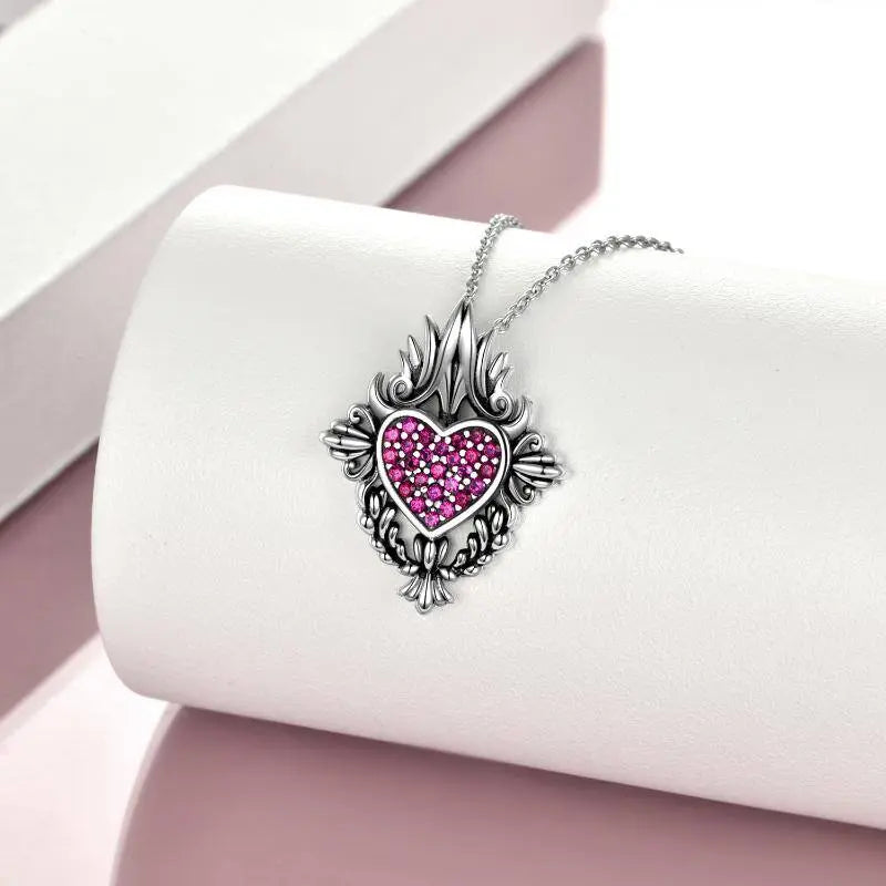 Romantic Silver Heart Pendant - Málle