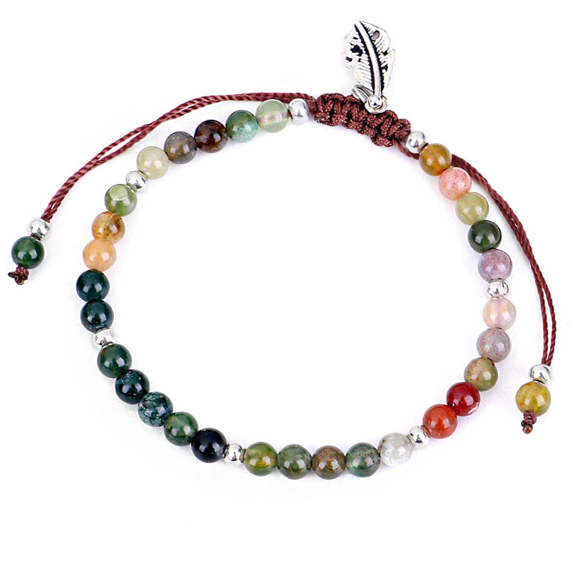 Handmade Bead Bracelet, Imitated Aquatic Agate Stone Bracelet, Female Jewelry - Málle