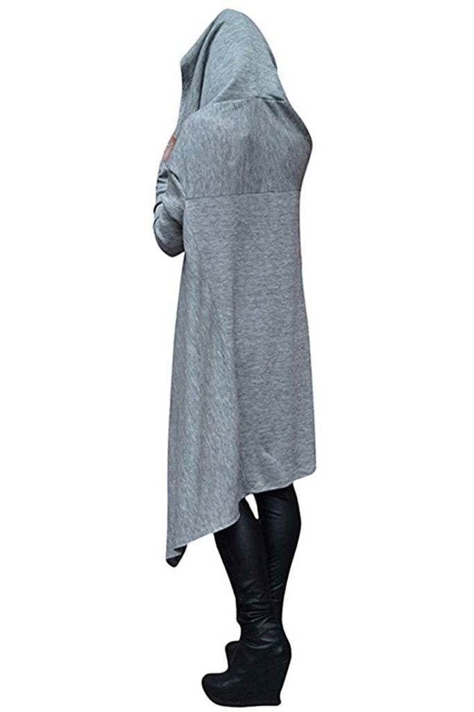 Long embroidered cloak hooded sweater - Málle