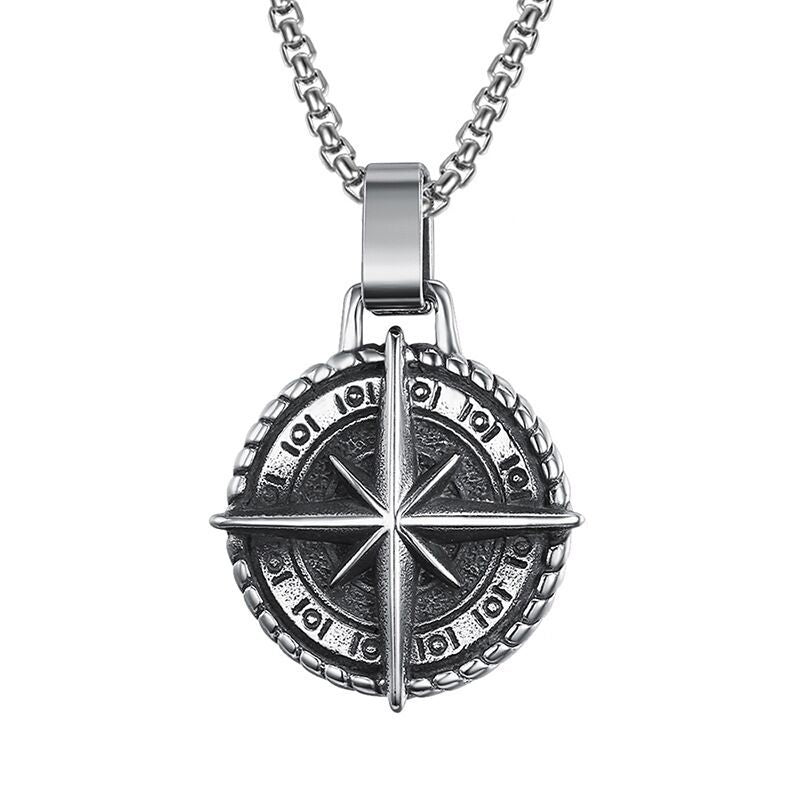 Compass stainless steel chain necklace - Málle