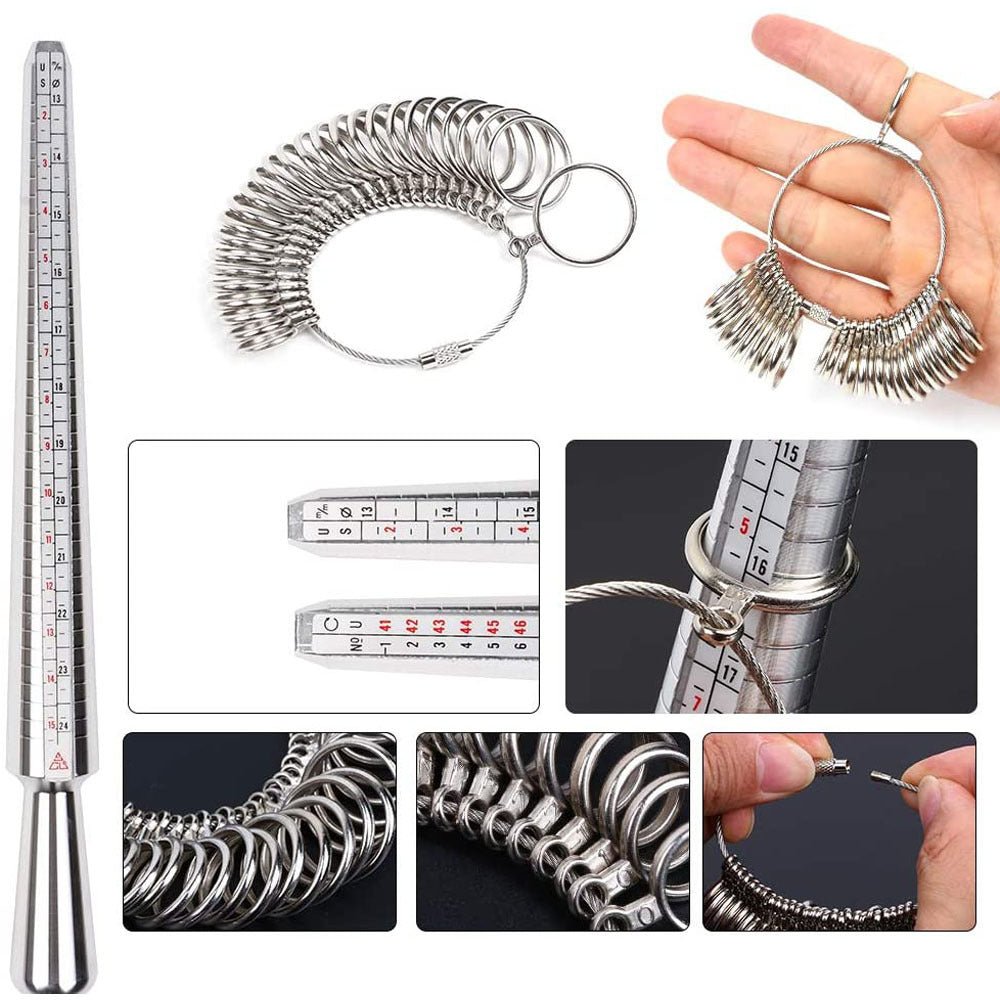 11 Piece Set Of Jewelry Tools Ring Ruler - Málle