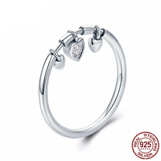 Hearts 925 sterling silver ring - Málle
