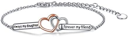 Sterling Silver Daughter Inspirational Adjustable Bracelet for Teen Girls - Málle