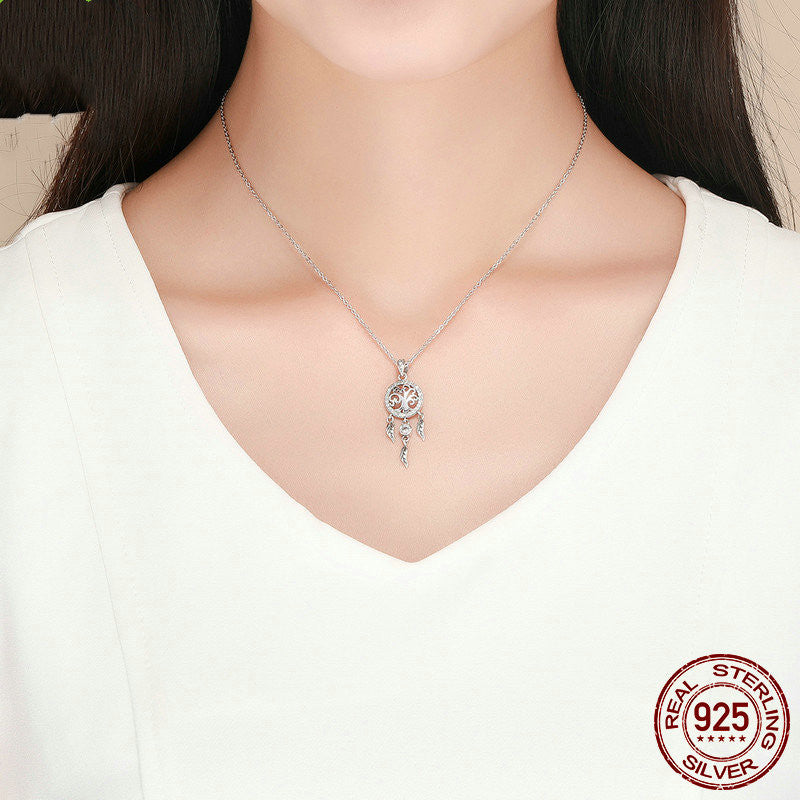 Ladies Dream Catcher Silver Necklace - Málle