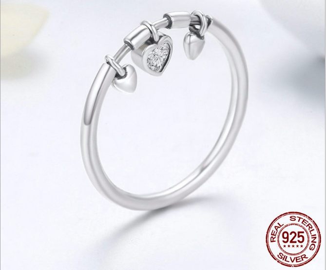 Hearts 925 sterling silver ring - Málle