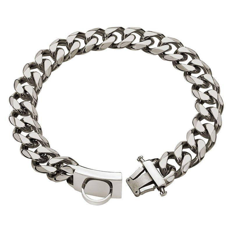 Stainless Steel Dog Collar Collar Anti-Bite Plus Thick Neck Collar Medium And Large. - Málle