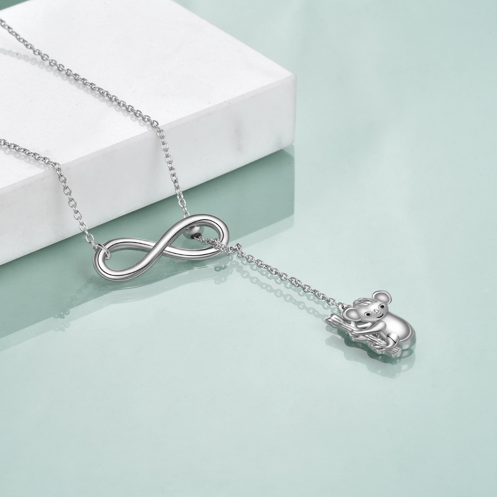 Koala Necklace for Women Sterling Silver Pendant Animal Necklace for Girls Koala Bear Jewelry - Málle