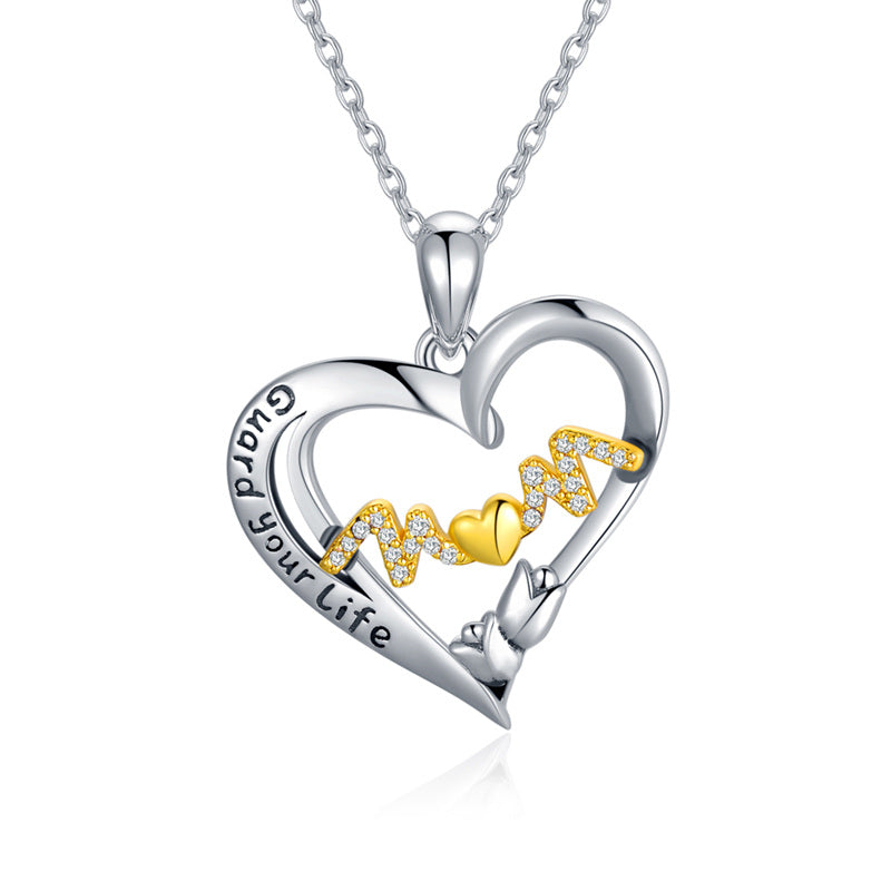 I Love You Mom Necklace Heart - Málle