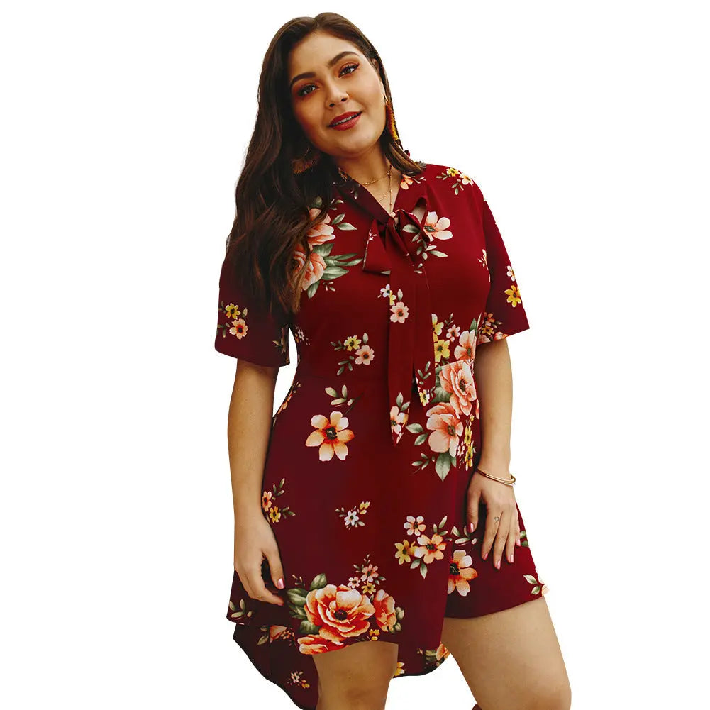 Summer print one piece dress - Málle