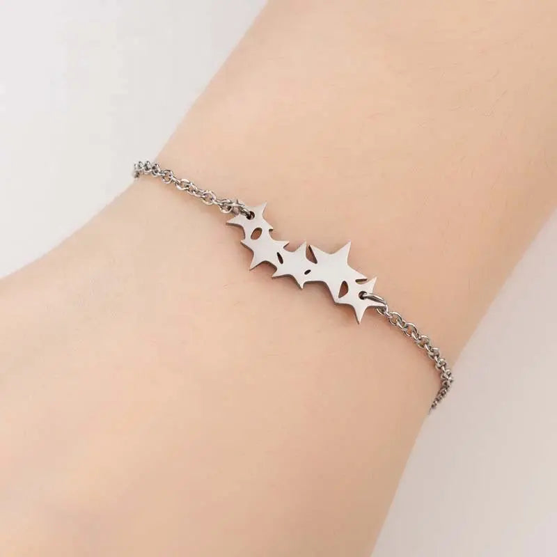 2022 Stainless Steel Star Puzzle Charm Pendant Bracelets Bangle Animal Fruit Camera 18K Gold Plated Gift Jewelry - Málle