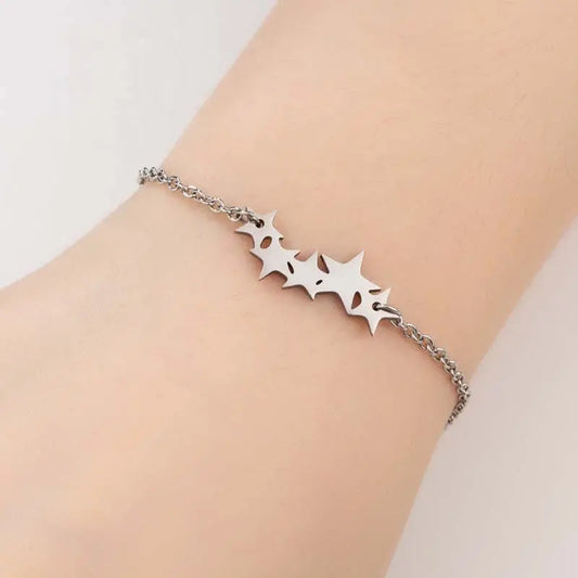 2022 Stainless Steel Star Puzzle Charm Pendant Bracelets Bangle Animal Fruit Camera 18K Gold Plated Gift Jewelry - Málle
