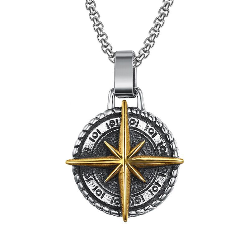 Compass stainless steel chain necklace - Málle