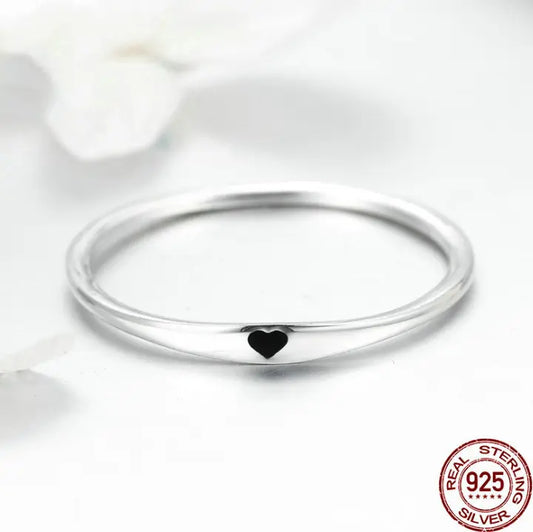 Round Circle heart ring