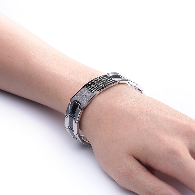 Cross stainless steel bracelet bracelet - Málle