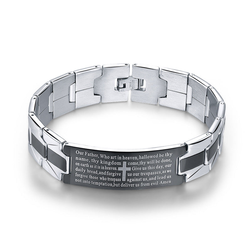 Cross stainless steel bracelet bracelet - Málle