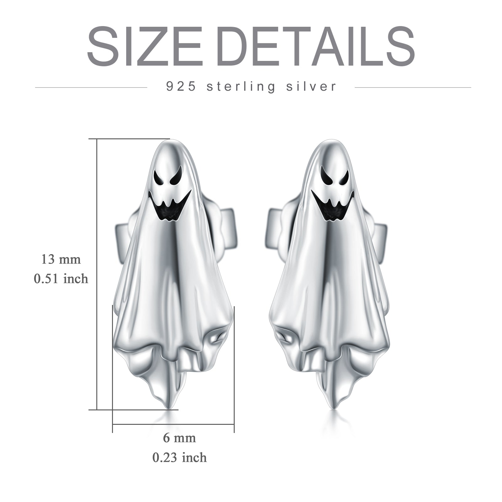 Sterling Silver Stud Earrings for Women - Málle