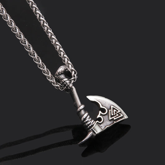 Jewelry Necklace Stainless Steel Axe Pendant Titanium Steel Orchid Chain Men - Málle