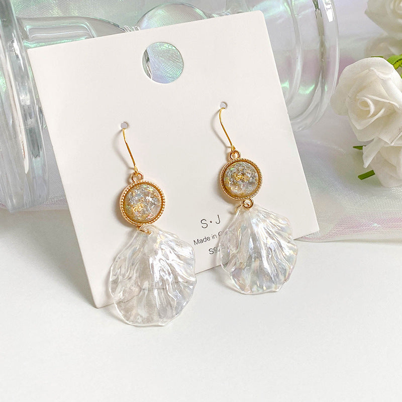 Acrylic shell earrings - Málle