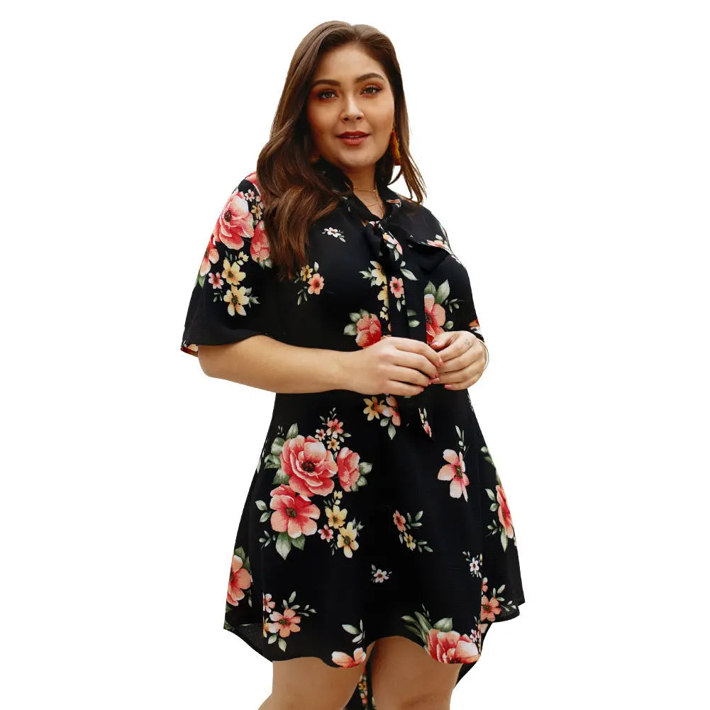 Summer print one piece dress - Málle