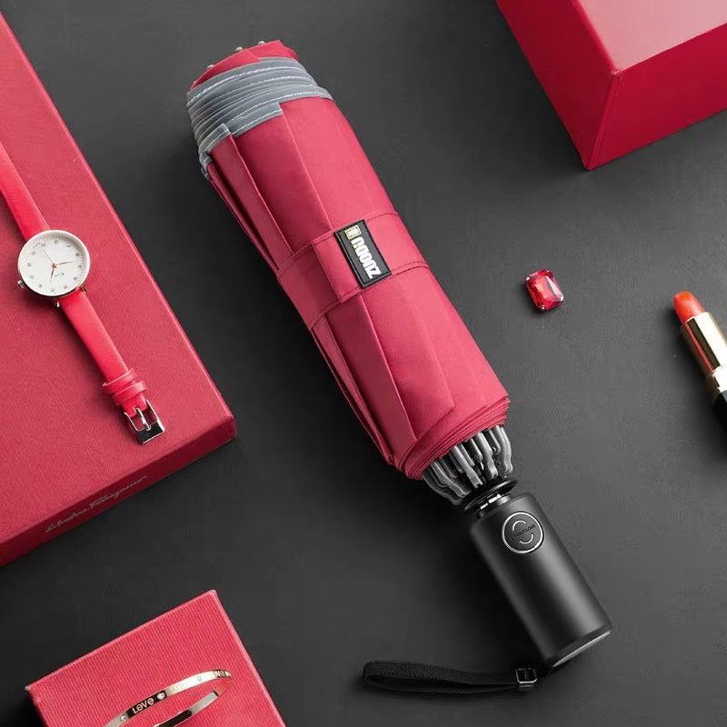 LED Flashlight Lighting Rain and Sunshine Folding Umbrella - Málle