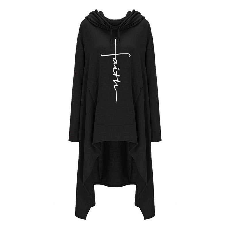 Long embroidered cloak hooded sweater - Málle
