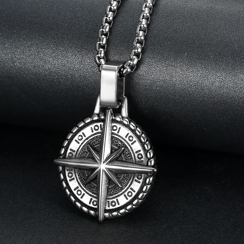 Compass stainless steel chain necklace - Málle