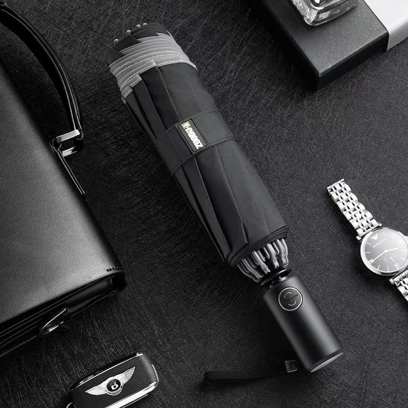 LED Flashlight Lighting Rain and Sunshine Folding Umbrella - Málle