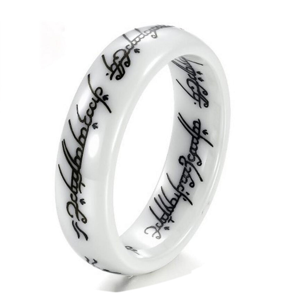 Ceramic Ring Men's Jewelry Jewelry Glossy Laser - Málle