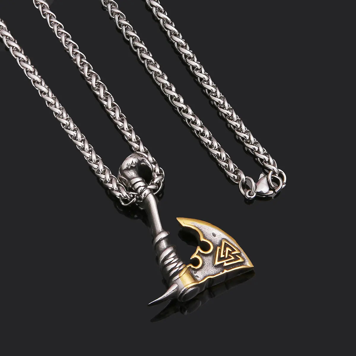 Jewelry Necklace Stainless Steel Axe Pendant Titanium Steel Orchid Chain Men - Málle