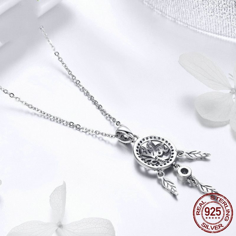 Ladies Dream Catcher Silver Necklace - Málle