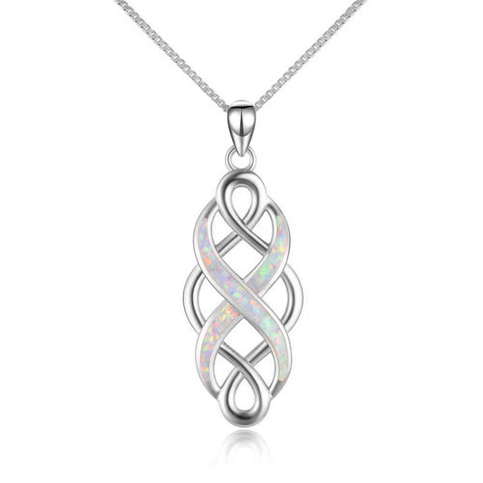 Sterling Silver Irish Knot Opal - Málle