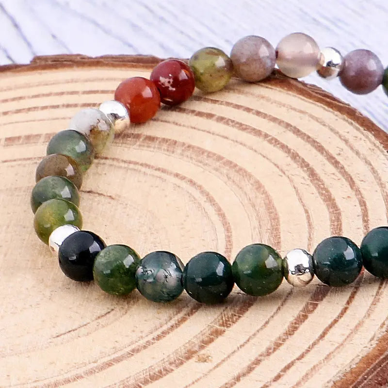 Handmade Bead Bracelet, Imitated Aquatic Agate Stone Bracelet, Female Jewelry - Málle