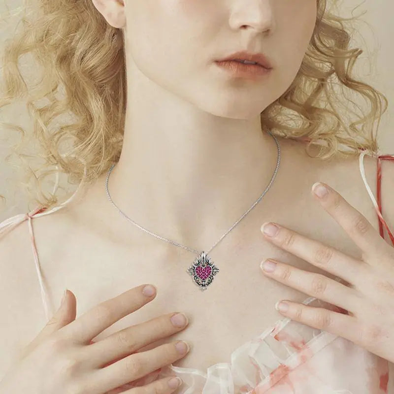 Romantic Silver Heart Pendant - Málle