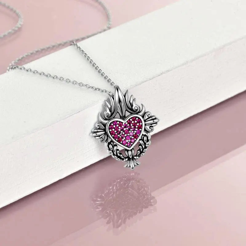 Romantic Silver Heart Pendant - Málle